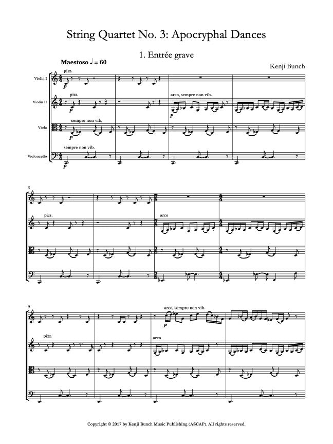 String Quartet No. 3: Apochryphal Dances
