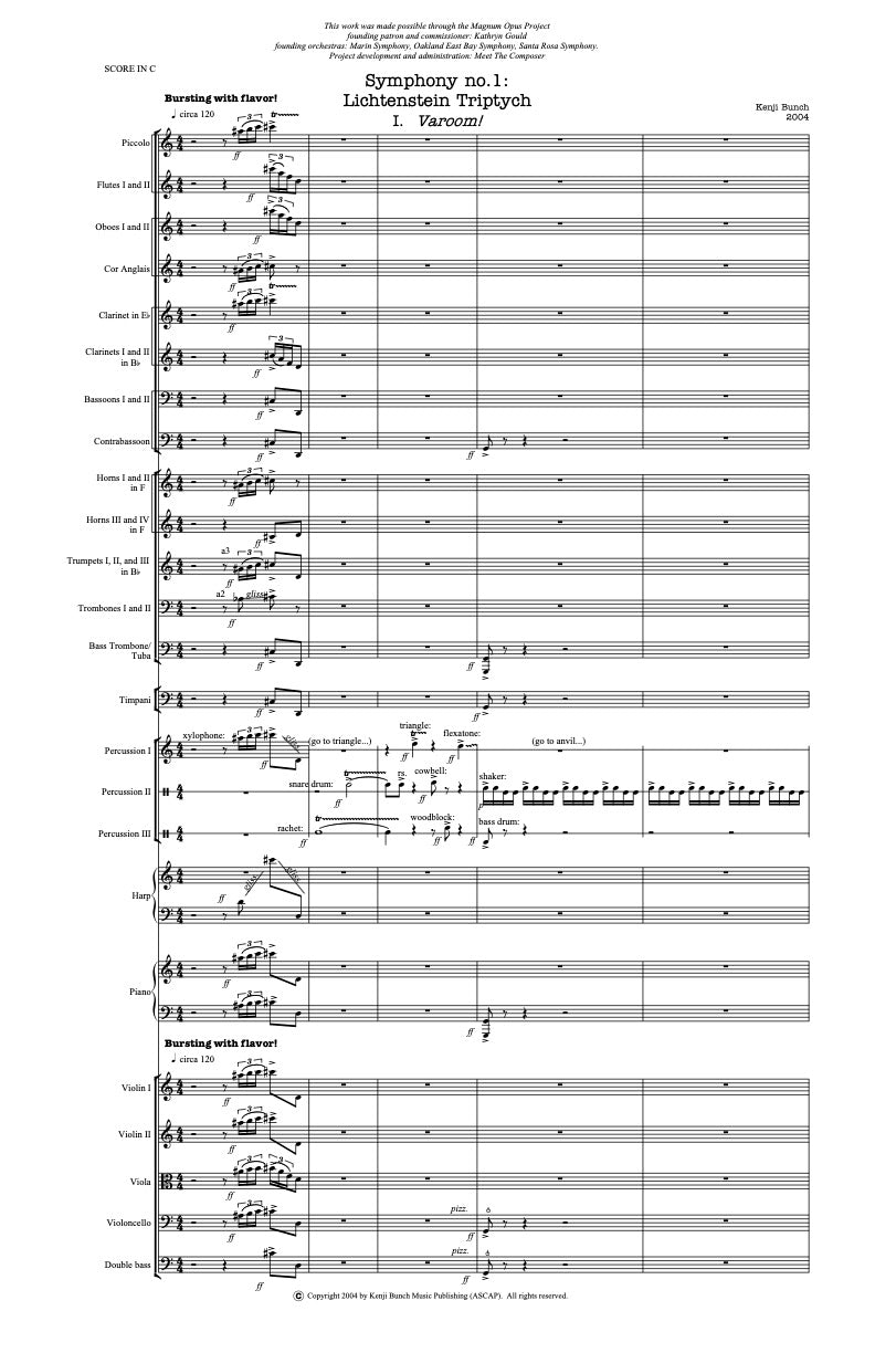 Symphony No. 1: Lichtenstein Triptych for orchestra