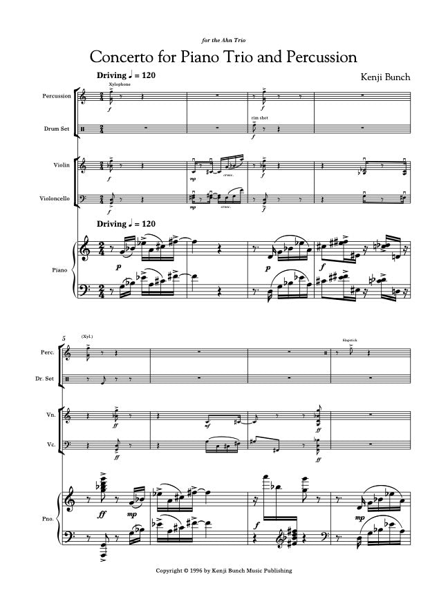 Concerto for piano trio and percussion