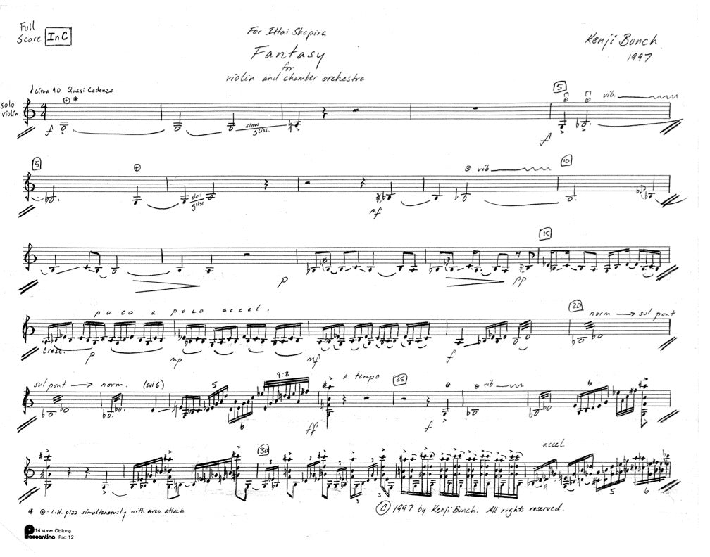 Fantasy for violin and orchestra