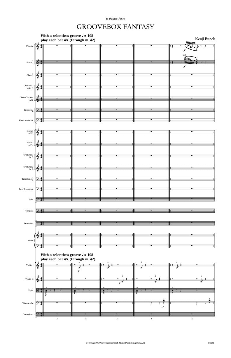 Groovebox Variations for orchestra