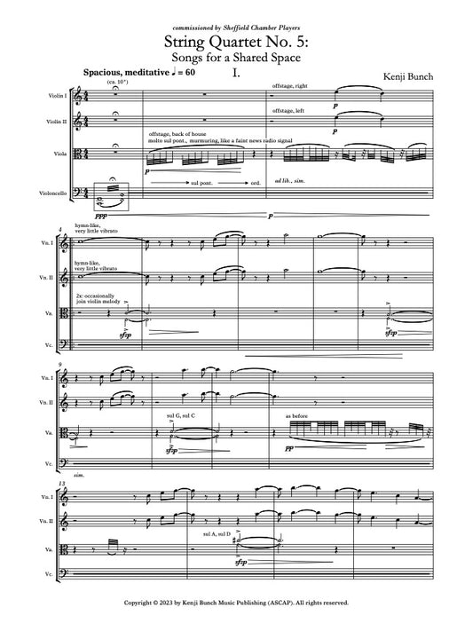 String Quartet no.5: Songs for a Shared Space