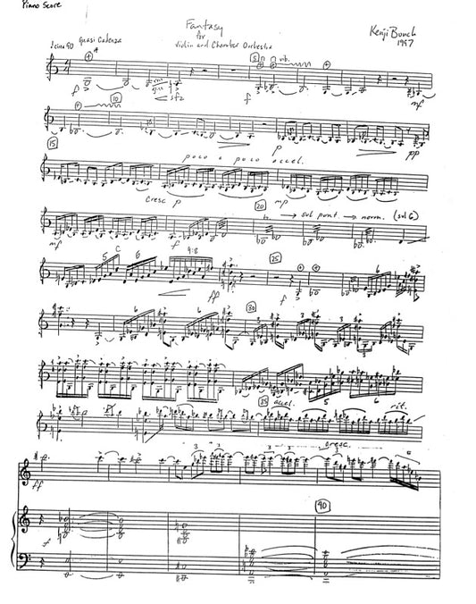 Fantasy for violin and orchestra - Reduction for Violin & Piano