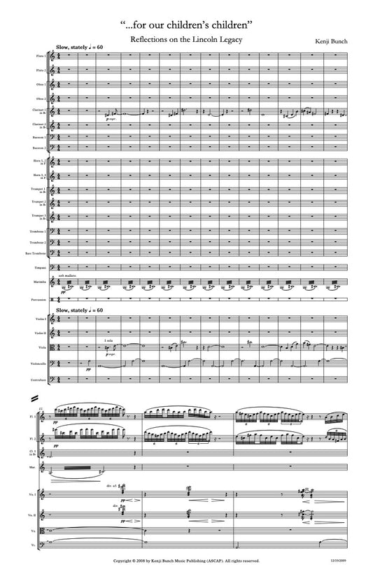 For Our Children's Children: Reflections on the Lincoln Legacy for orchestra