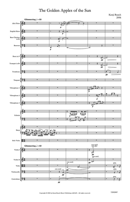 Golden Apples of the Sun for solo viola and chamber orchestra