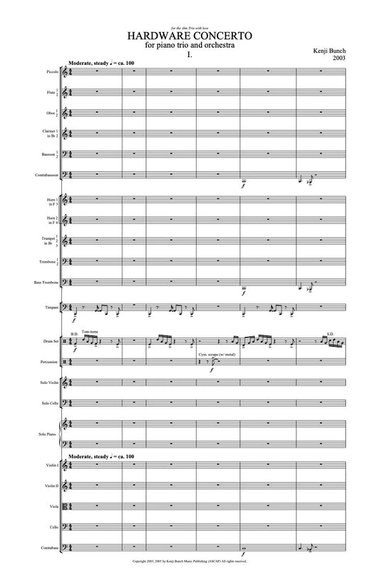 Hardware Concerto for piano trio and orchestra