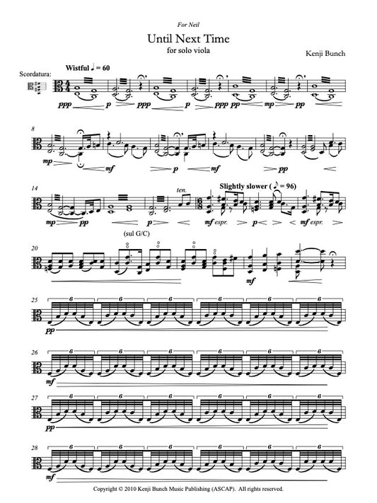 Until Next Time (Viola Version)