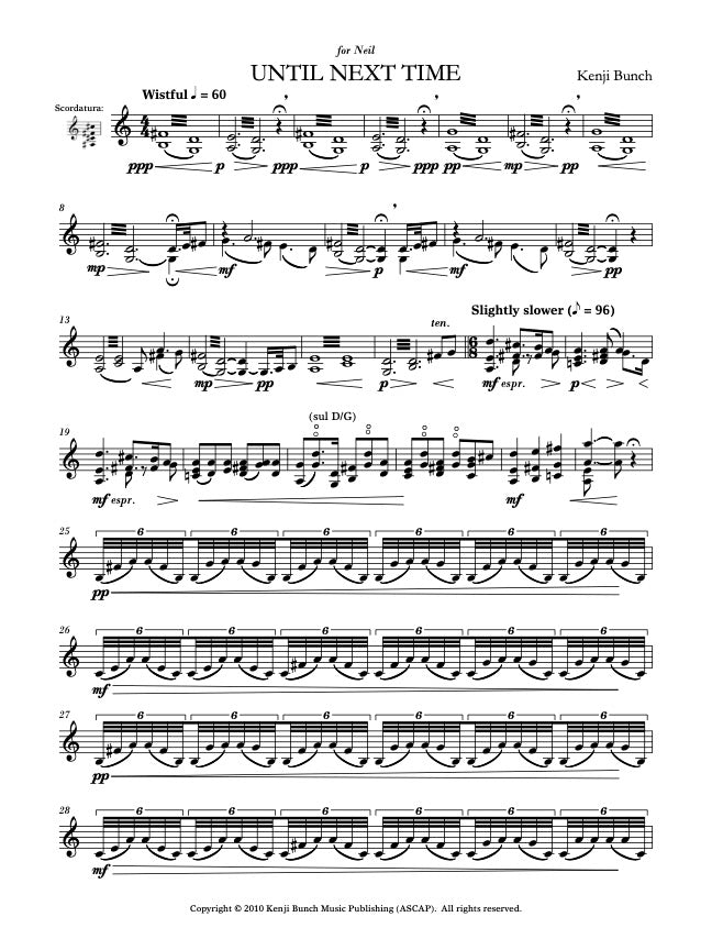 Until Next Time (Violin Version)